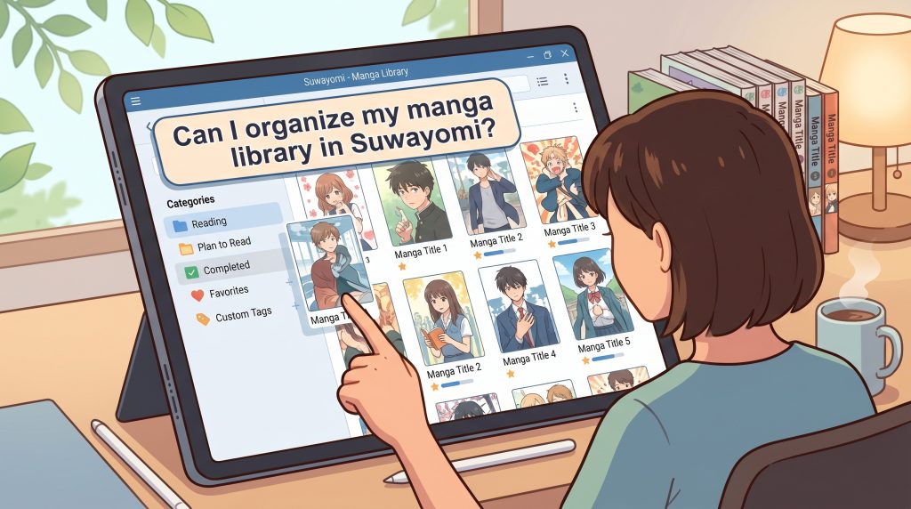 Can I organize my manga library in Suwayomi